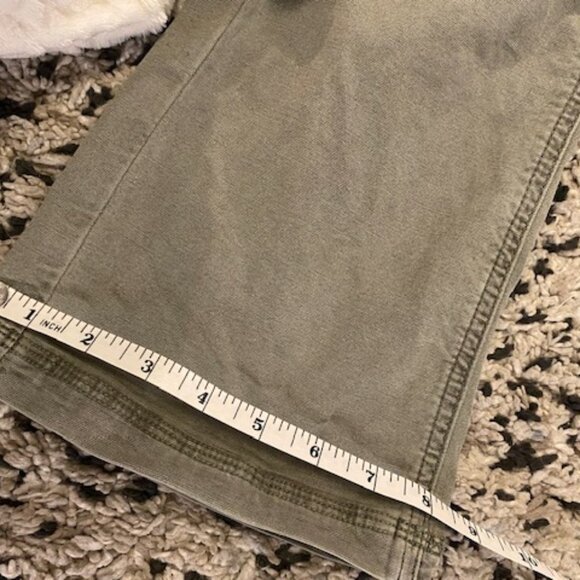 American Eagle Outfitters Khaki green boot Cut Cargo jeans size 00 - Picture 9 of 14